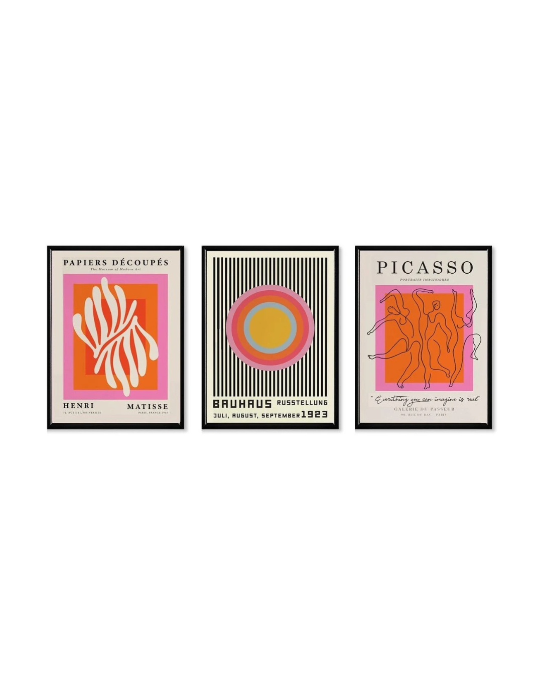 Set Bauhaus Naranja y Rosa