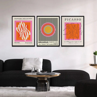 Set Bauhaus Naranja y Rosa