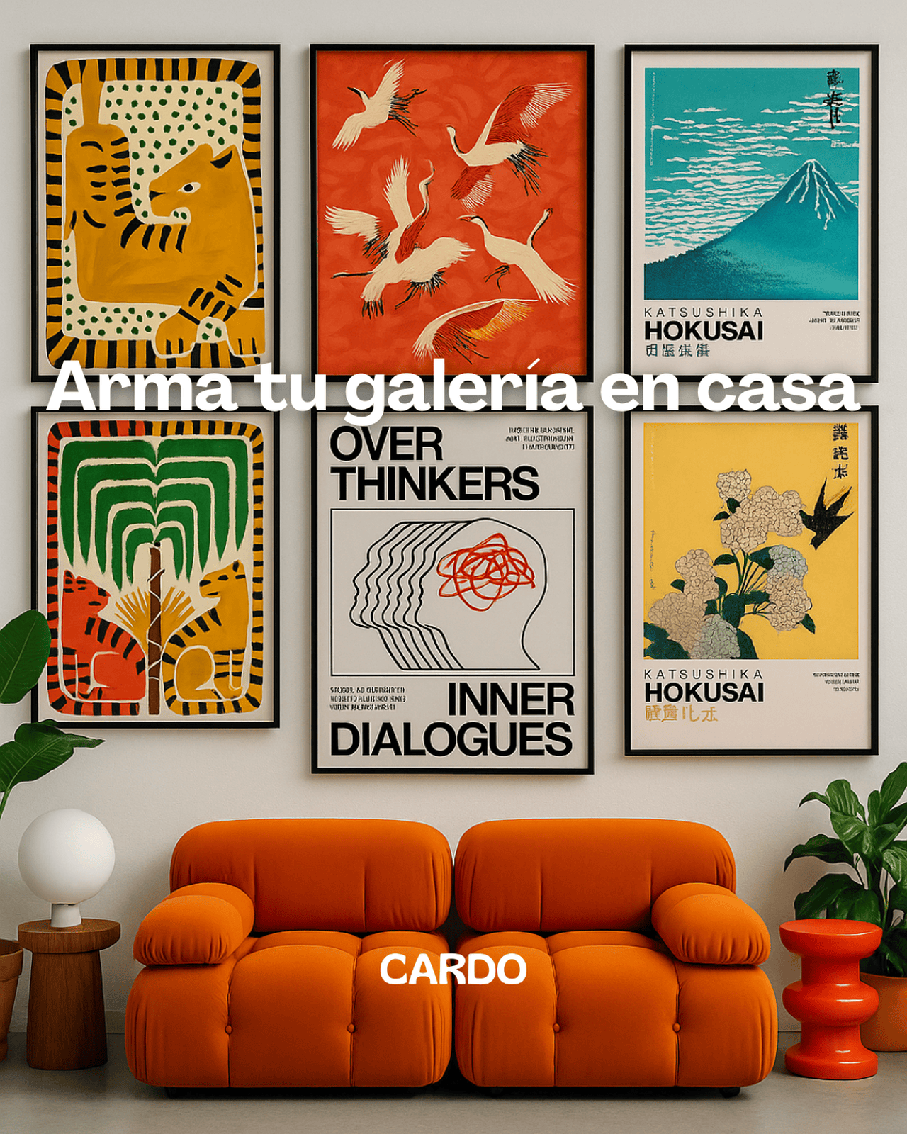 Set Bauhaus Naranja y Rosa
